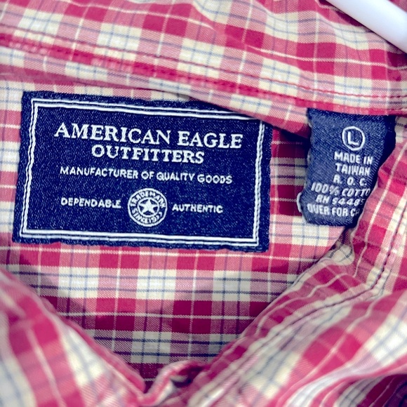 American Eagle men’s button up long sleeve shirt size large - Picture 2 of 3
